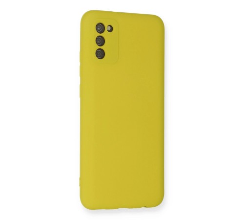 Samsung Galaxy A02S Kılıf Nano içi Kadife Silikon - Sarı Samsung Galaxy A02S Kılıf Nano içi Kadife Silikon - Sarı