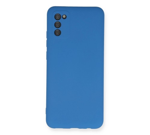 Samsung Galaxy A02S Kılıf Nano içi Kadife Silikon - Mavi Samsung Galaxy A02S Kılıf Nano içi Kadife Silikon - Mavi