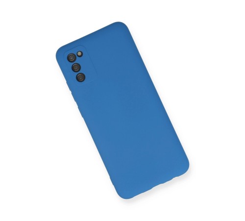 Samsung Galaxy A02S Kılıf Nano içi Kadife Silikon - Mavi Samsung Galaxy A02S Kılıf Nano içi Kadife Silikon - Mavi