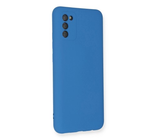 Samsung Galaxy A02S Kılıf Nano içi Kadife Silikon - Mavi Samsung Galaxy A02S Kılıf Nano içi Kadife Silikon - Mavi