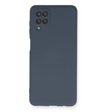 Samsung Galaxy A12 Kılıf Nano içi Kadife Silikon - Gri