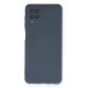 Samsung Galaxy A12 Kılıf Nano içi Kadife Silikon - Gri