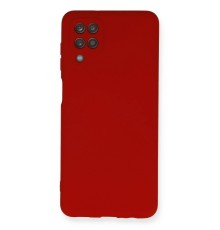 Samsung Galaxy A12 Kılıf Nano içi Kadife Silikon - Kırmızı