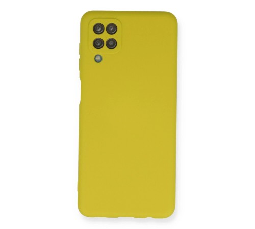 Samsung Galaxy A12 Kılıf Nano içi Kadife Silikon - Sarı Samsung Galaxy A12 Kılıf Nano içi Kadife Silikon - Sarı