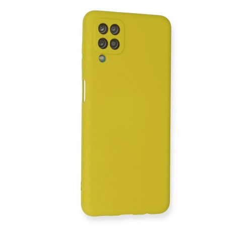 Samsung Galaxy A12 Kılıf Nano içi Kadife Silikon - Sarı Samsung Galaxy A12 Kılıf Nano içi Kadife Silikon - Sarı
