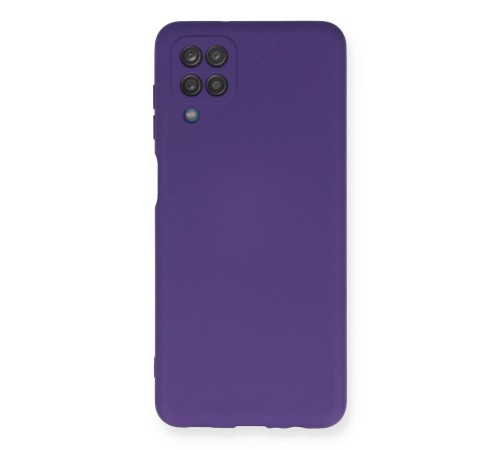 Samsung Galaxy A12 Kılıf Nano içi Kadife Silikon - Mor Samsung Galaxy A12 Kılıf Nano içi Kadife Silikon - Mor