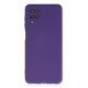 Samsung Galaxy A12 Kılıf Nano içi Kadife Silikon - Mor