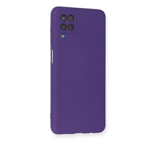 Samsung Galaxy A12 Kılıf Nano içi Kadife Silikon - Mor Samsung Galaxy A12 Kılıf Nano içi Kadife Silikon - Mor