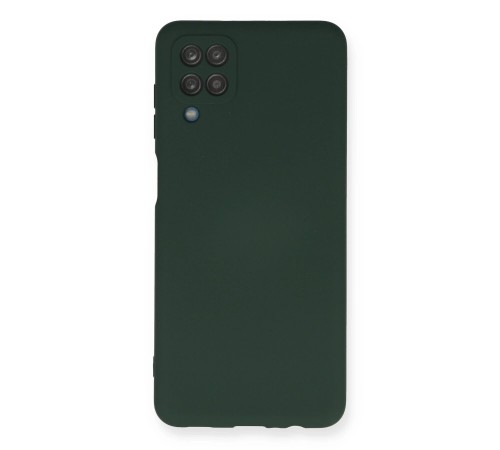 Samsung Galaxy A12 Kılıf Nano içi Kadife Silikon - Koyu Yeşil Samsung Galaxy A12 Kılıf Nano içi Kadife Silikon - Koyu Yeşil