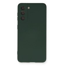 Samsung Galaxy S21 Kılıf Nano içi Kadife Silikon - Koyu Yeşil
