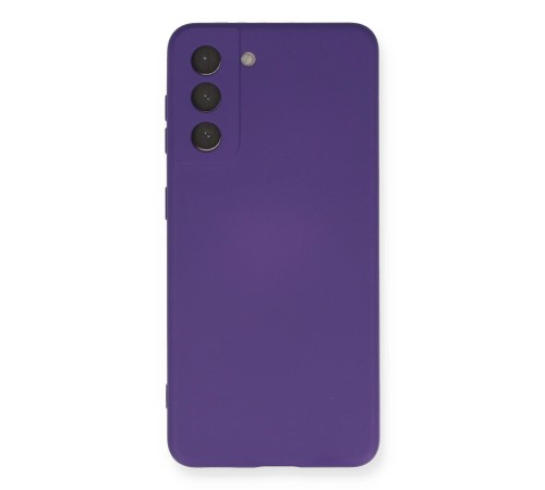 Samsung Galaxy S21 Kılıf Nano içi Kadife Silikon - Mor Samsung Galaxy S21 Kılıf Nano içi Kadife Silikon - Mor
