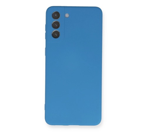 Samsung Galaxy S21 Plus Kılıf Nano içi Kadife Silikon - Mavi