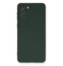 Samsung Galaxy S21 Plus Kılıf Nano içi Kadife Silikon - Koyu Yeşil