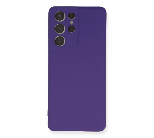 Samsung Galaxy S21 Ultra Kılıf Nano içi Kadife Silikon - Mor Samsung Galaxy S21 Ultra Kılıf Nano içi Kadife Silikon - Mor