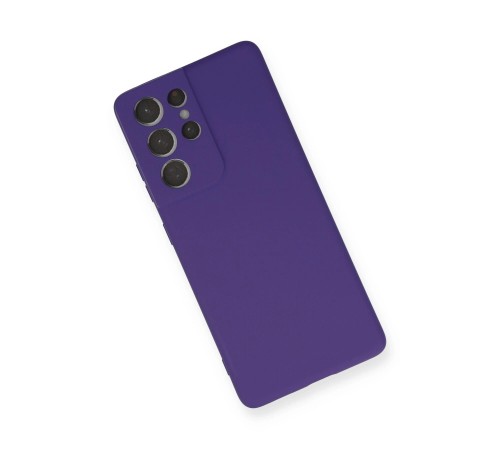 Samsung Galaxy S21 Ultra Kılıf Nano içi Kadife Silikon - Mor Samsung Galaxy S21 Ultra Kılıf Nano içi Kadife Silikon - Mor