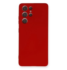 Samsung Galaxy S21 Ultra Kılıf Nano içi Kadife Silikon - Kırmızı