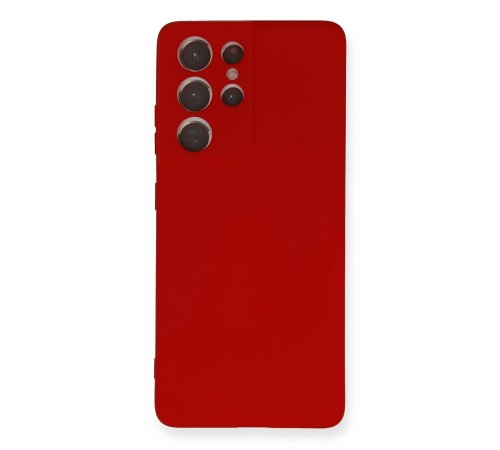 Samsung Galaxy S21 Ultra Kılıf Nano içi Kadife Silikon - Kırmızı Samsung Galaxy S21 Ultra Kılıf Nano içi Kadife Silikon - Kırmızı