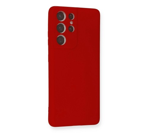Samsung Galaxy S21 Ultra Kılıf Nano içi Kadife Silikon - Kırmızı Samsung Galaxy S21 Ultra Kılıf Nano içi Kadife Silikon - Kırmızı