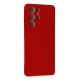 Samsung Galaxy S21 Ultra Kılıf Nano içi Kadife Silikon - Kırmızı