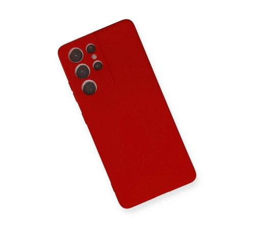 Samsung Galaxy S21 Ultra Kılıf Nano içi Kadife Silikon - Kırmızı Samsung Galaxy S21 Ultra Kılıf Nano içi Kadife Silikon - Kırmızı