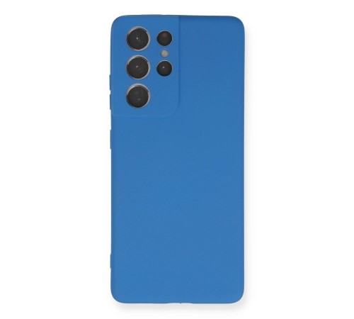 Samsung Galaxy S21 Ultra Kılıf Nano içi Kadife Silikon - Mavi Samsung Galaxy S21 Ultra Kılıf Nano içi Kadife Silikon - Mavi