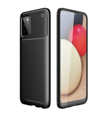 Samsung Galaxy A02S Kılıf Auto Focus Karbon Kapak - Siyah