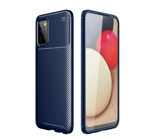 Samsung Galaxy A02S Kılıf Auto Focus Karbon Kapak - Lacivert Samsung Galaxy A02S Kılıf Auto Focus Karbon Kapak - Lacivert