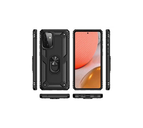 Samsung Galaxy A72 Kılıf Sofya Yüzüklü Silikon Kapak - Siyah Samsung Galaxy A72 Kılıf Sofya Yüzüklü Silikon Kapak - Siyah