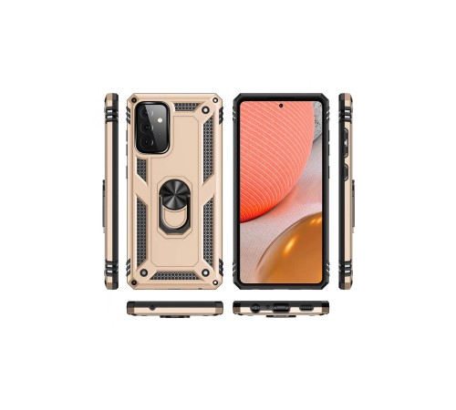 Samsung Galaxy A72 Kılıf Sofya Yüzüklü Silikon Kapak - Gold Samsung Galaxy A72 Kılıf Sofya Yüzüklü Silikon Kapak - Gold