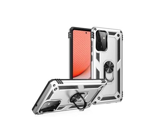 Samsung Galaxy A72 Kılıf Sofya Yüzüklü Silikon Kapak - Gümüş Samsung Galaxy A72 Kılıf Sofya Yüzüklü Silikon Kapak - Gümüş