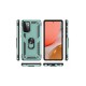 Samsung Galaxy A72 Kılıf Sofya Yüzüklü Silikon Kapak - Yeşil
