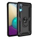 Samsung Galaxy A02 Kılıf Sofya Yüzüklü Silikon Kapak - Siyah