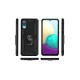 Samsung Galaxy A02 Kılıf Sofya Yüzüklü Silikon Kapak - Siyah