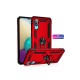 Samsung Galaxy A02 Kılıf Sofya Yüzüklü Silikon Kapak - Kırmızı