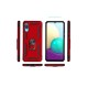 Samsung Galaxy A02 Kılıf Sofya Yüzüklü Silikon Kapak - Kırmızı