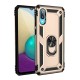 Samsung Galaxy A02 Kılıf Sofya Yüzüklü Silikon Kapak - Gold