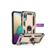 Samsung Galaxy A02 Kılıf Sofya Yüzüklü Silikon Kapak - Gold