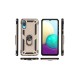 Samsung Galaxy A02 Kılıf Sofya Yüzüklü Silikon Kapak - Gold