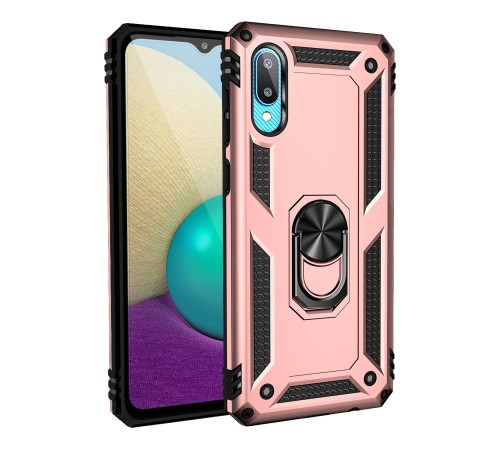 Samsung Galaxy A02 Kılıf Sofya Yüzüklü Silikon Kapak - Rose Samsung Galaxy A02 Kılıf Sofya Yüzüklü Silikon Kapak - Rose