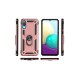 Samsung Galaxy A02 Kılıf Sofya Yüzüklü Silikon Kapak - Rose