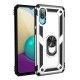 Samsung Galaxy A02 Kılıf Sofya Yüzüklü Silikon Kapak - Gümüş
