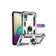Samsung Galaxy A02 Kılıf Sofya Yüzüklü Silikon Kapak - Gümüş