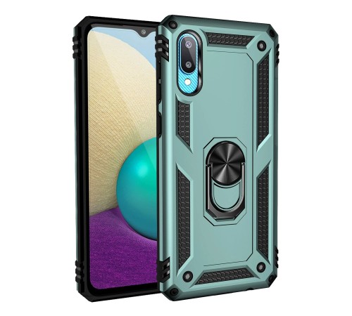 Samsung Galaxy A02 Kılıf Sofya Yüzüklü Silikon Kapak - Yeşil Samsung Galaxy A02 Kılıf Sofya Yüzüklü Silikon Kapak - Yeşil