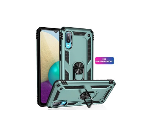 Samsung Galaxy A02 Kılıf Sofya Yüzüklü Silikon Kapak - Yeşil Samsung Galaxy A02 Kılıf Sofya Yüzüklü Silikon Kapak - Yeşil