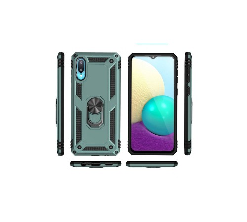 Samsung Galaxy A02 Kılıf Sofya Yüzüklü Silikon Kapak - Yeşil Samsung Galaxy A02 Kılıf Sofya Yüzüklü Silikon Kapak - Yeşil