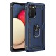 Samsung Galaxy A02S Kılıf Sofya Yüzüklü Silikon Kapak - Lacivert