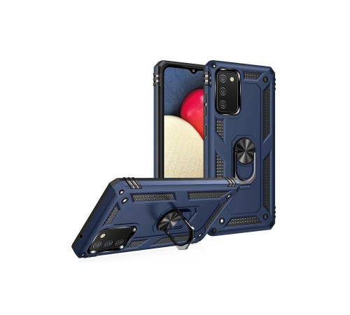 Samsung Galaxy A02S Kılıf Sofya Yüzüklü Silikon Kapak - Lacivert Samsung Galaxy A02S Kılıf Sofya Yüzüklü Silikon Kapak - Lacivert
