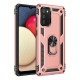 Samsung Galaxy A02S Kılıf Sofya Yüzüklü Silikon Kapak - Rose