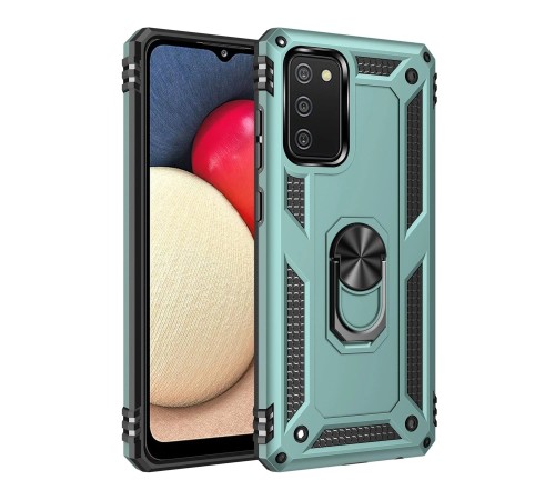 Samsung Galaxy A02S Kılıf Sofya Yüzüklü Silikon Kapak - Yeşil Samsung Galaxy A02S Kılıf Sofya Yüzüklü Silikon Kapak - Yeşil