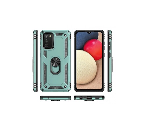 Samsung Galaxy A02S Kılıf Sofya Yüzüklü Silikon Kapak - Yeşil Samsung Galaxy A02S Kılıf Sofya Yüzüklü Silikon Kapak - Yeşil